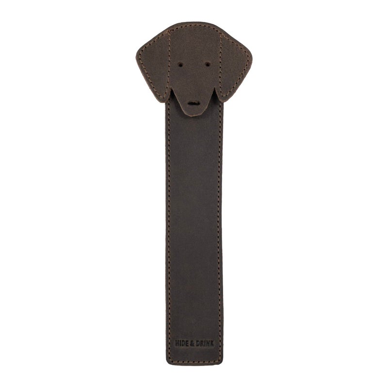 Hide & Drink, Dog Bookmark Handmade from Full Grain Leather (Bourbon Brown) - Image 5